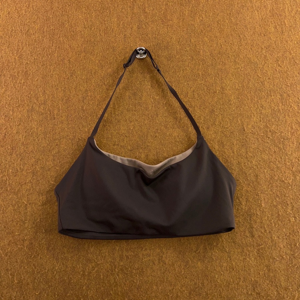 Adanola Womens Small Brown Adjustable Halter Neck Activewear Sports Bra New